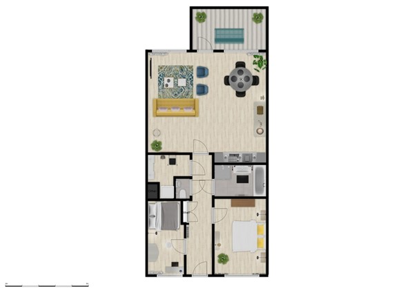 Floorplan - Mary van der Sluisstraat 252, 1095 ME Amsterdam